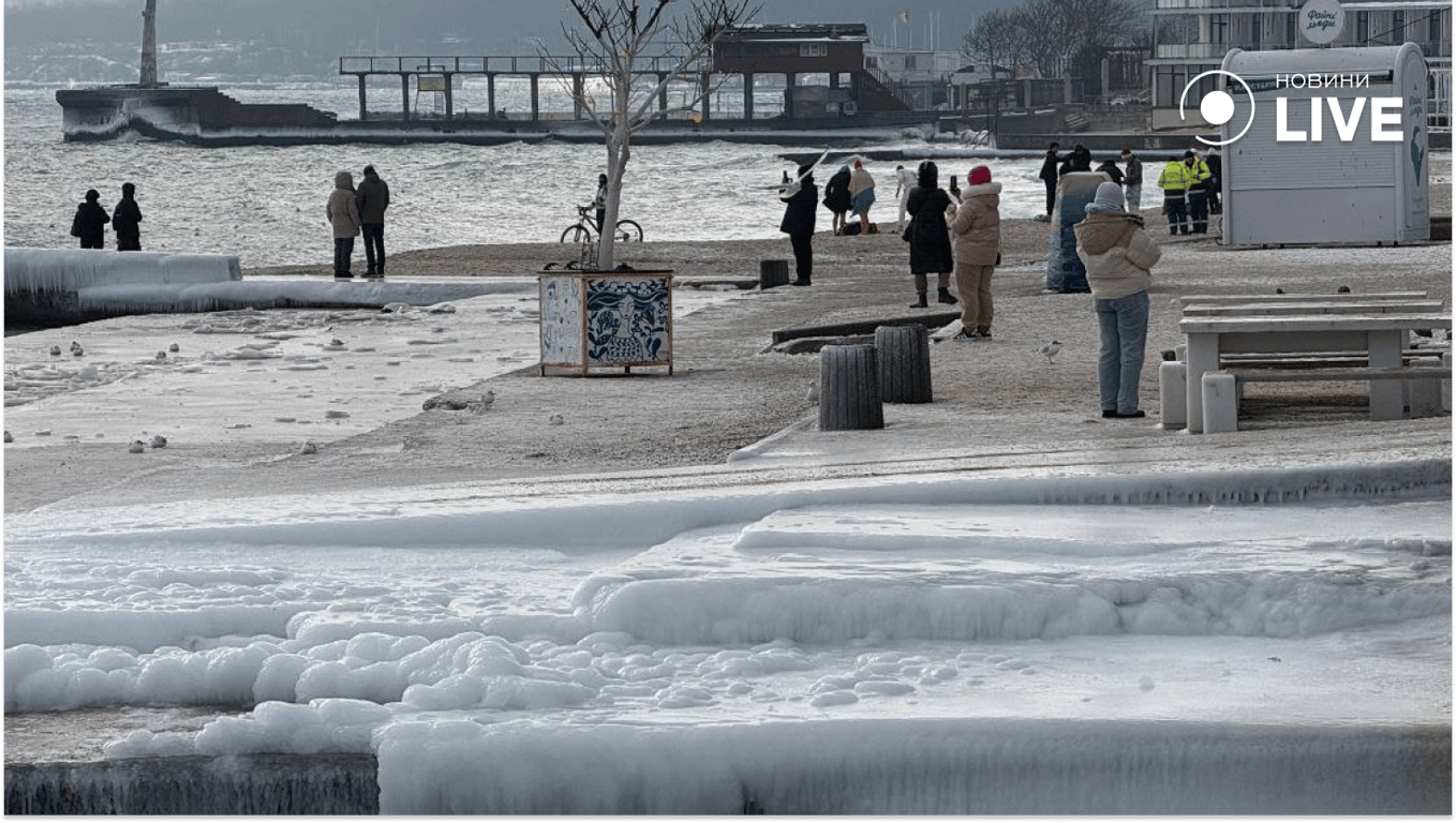 Крижане море в Одесі: фото