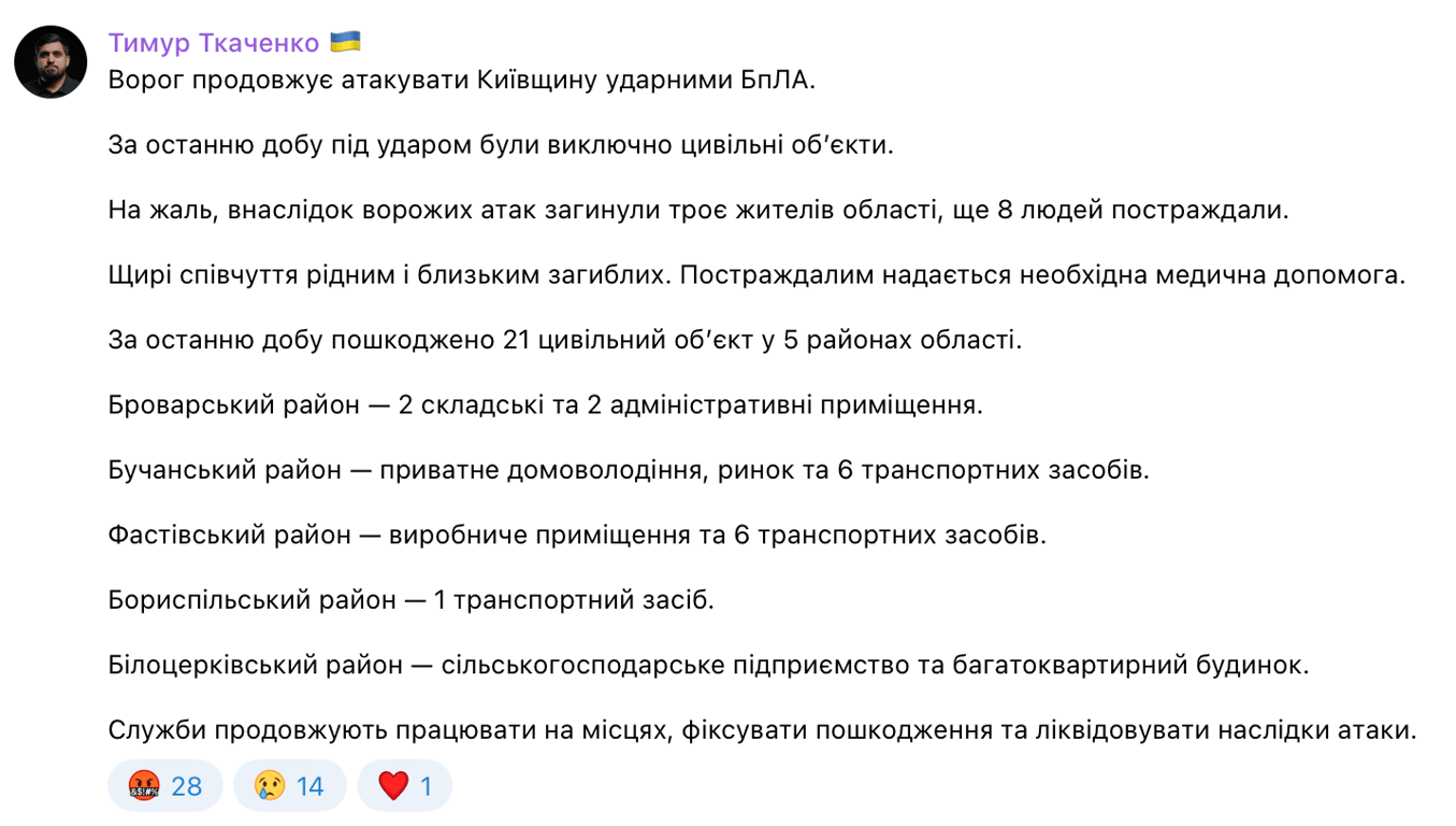 На Київщині через атаку РФ загинули троє людей, ще восьмеро постраждали - фото 1