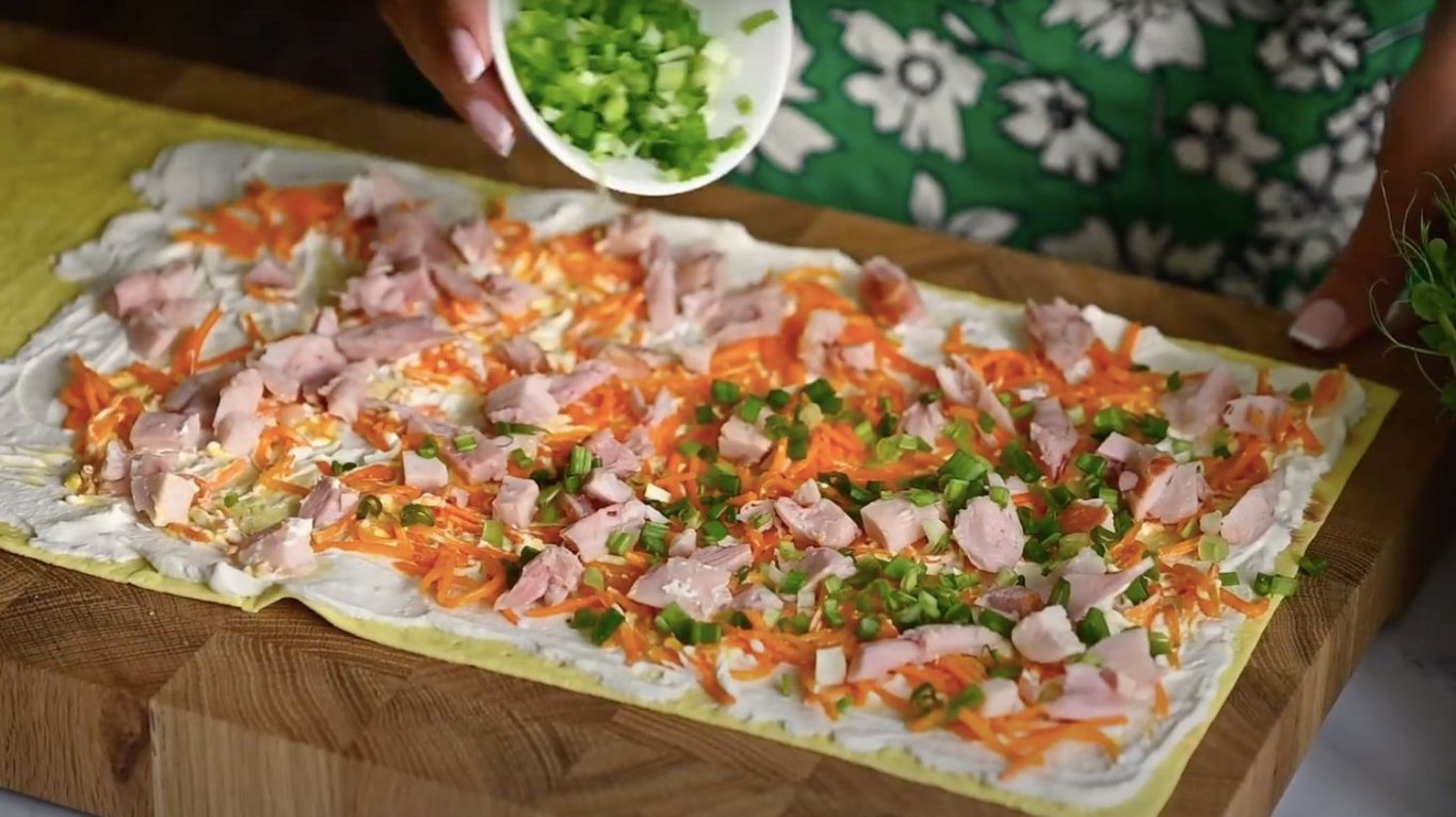 лаваш с копченой курицей 