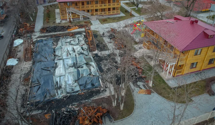 наслідки пожежі у таборі "Вікторія" в Одесі