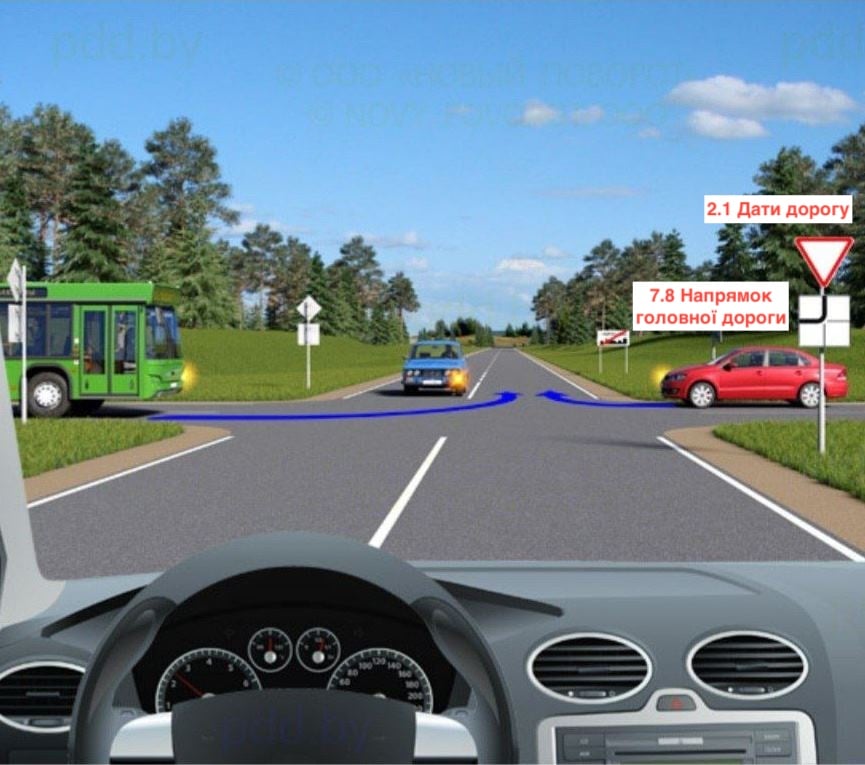 Тест з ПДР: хто кого пропускає на нерегульованому перехресті?