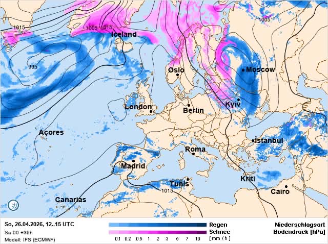 Прогноз погоди на 26 квітня