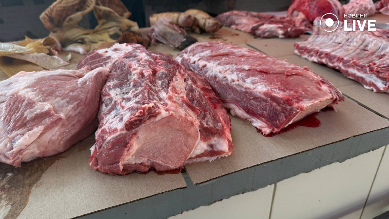 Ціни на м'ясо на ринку "Черемушки" в Одесі