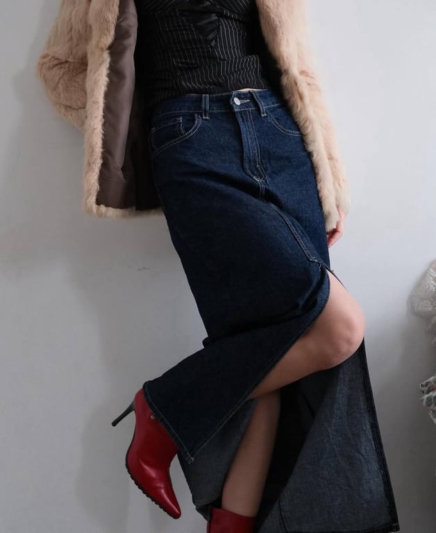 Long denim skirts are back — and more stylish than eve