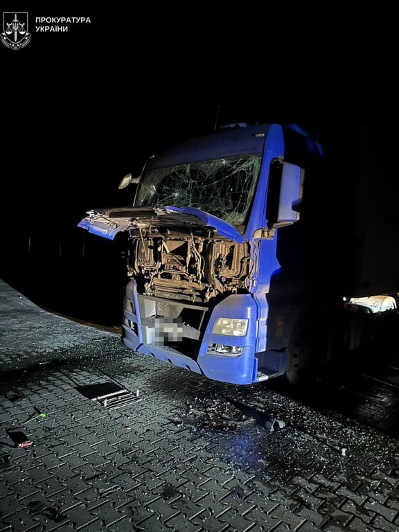 Розбита вантажівка на Одешині