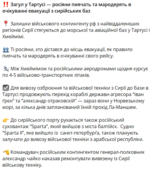 Гур МО про росіян у Сирії