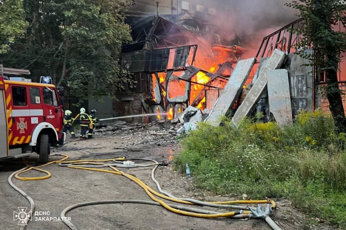 Пожар на складах Турбогаза в Ужгороде