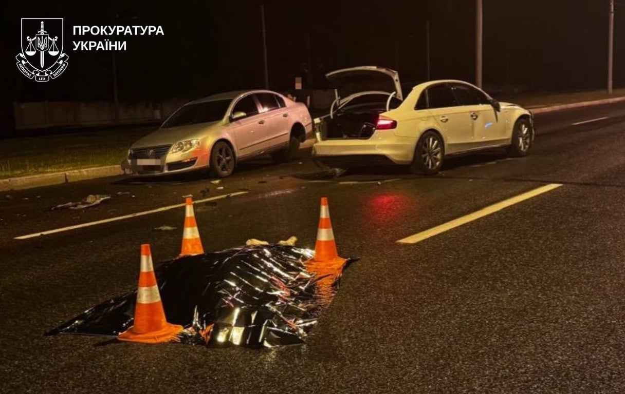 Место аварии в Харькове