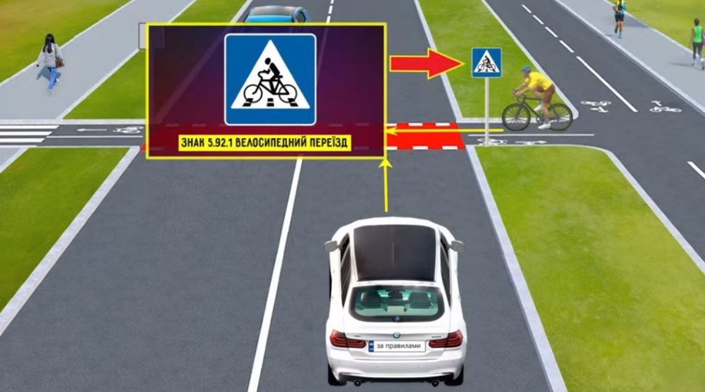 Автомобили или велосипедист часто ошибаются, кто кого должен пропустить - фото 1