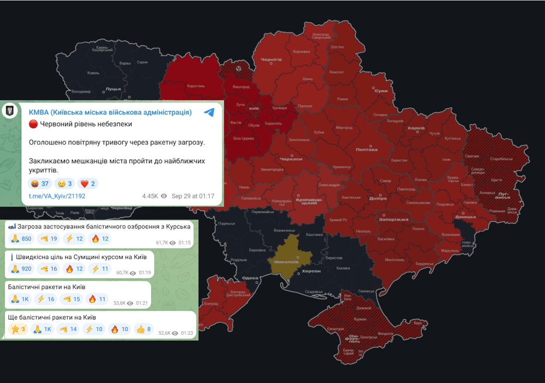 Київ під ударом 29 вересня