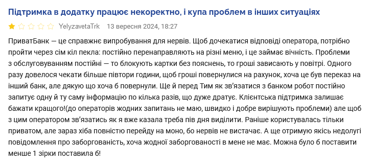 ПриватБанк скарги