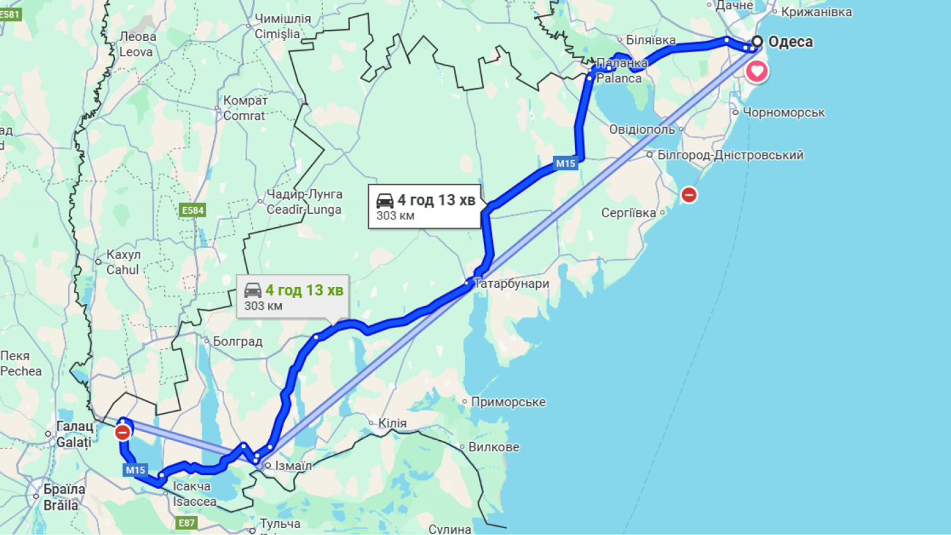 Затори на трасі Одеса-Ресі