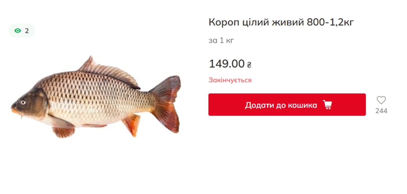 Ціни на рибу в Україні