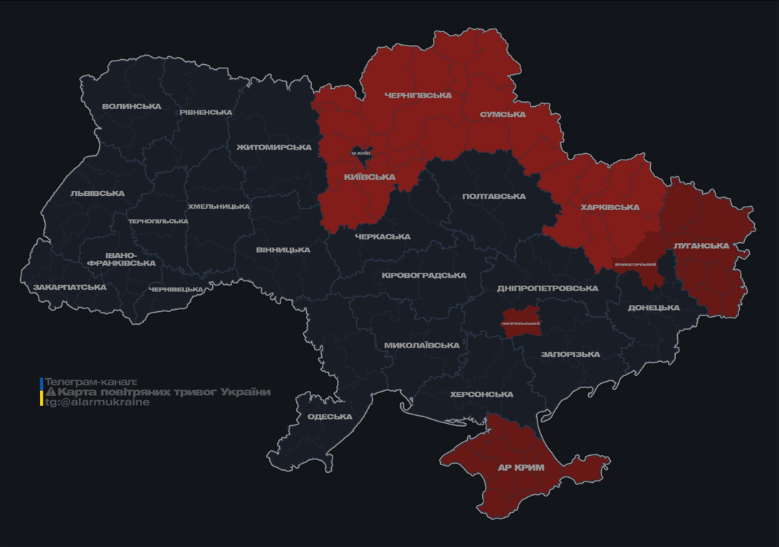Тривога в Україні вранці 19 вересня