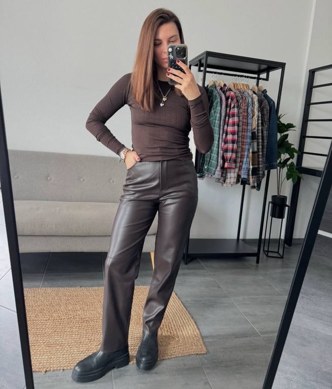 Leather pants have become a hit this fall