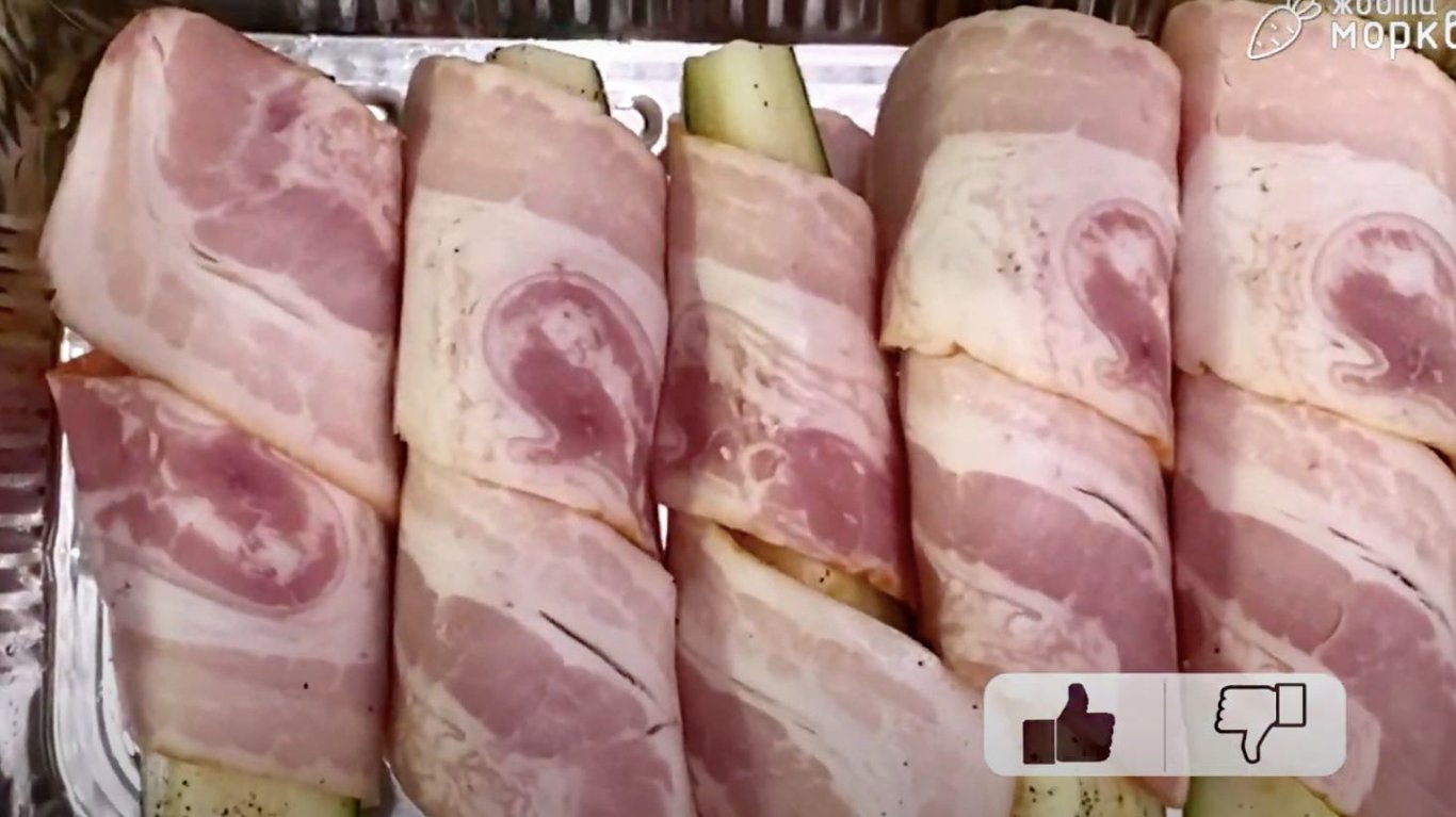 закуска из кабачков и бекона