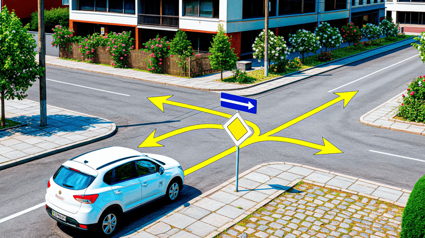 Тест ПДД для внимательных: куда можно продолжить движение