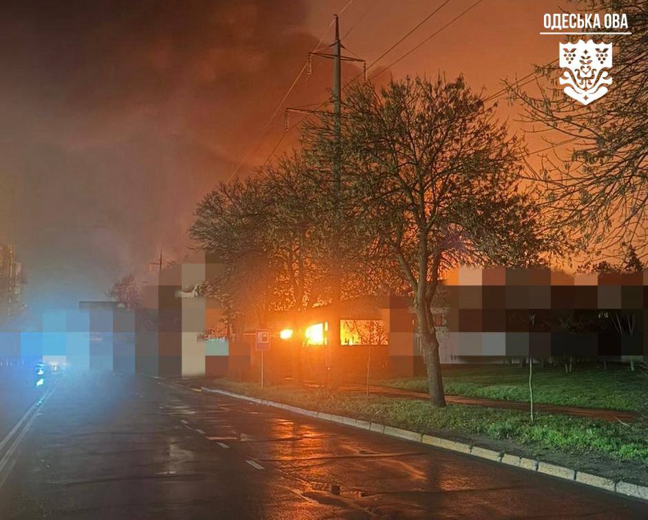 Пожежа на місці влучання