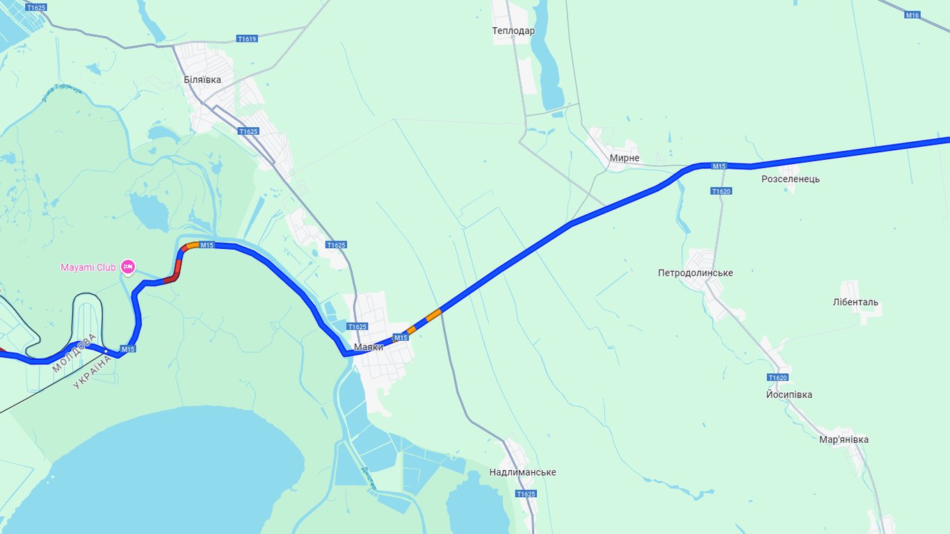 Пробки на трассе Одесса-Рени сегодня вечером, 6 сентября