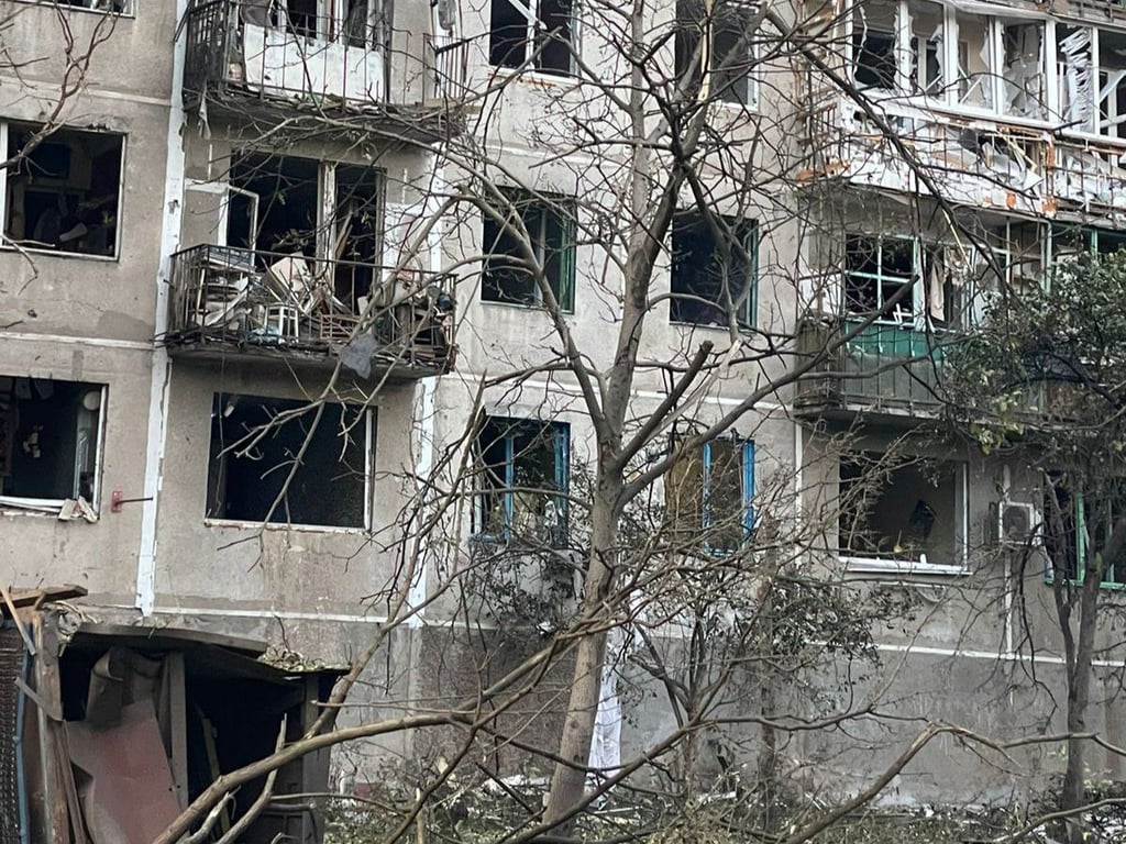 Российский обстрел Славянская 7 октября