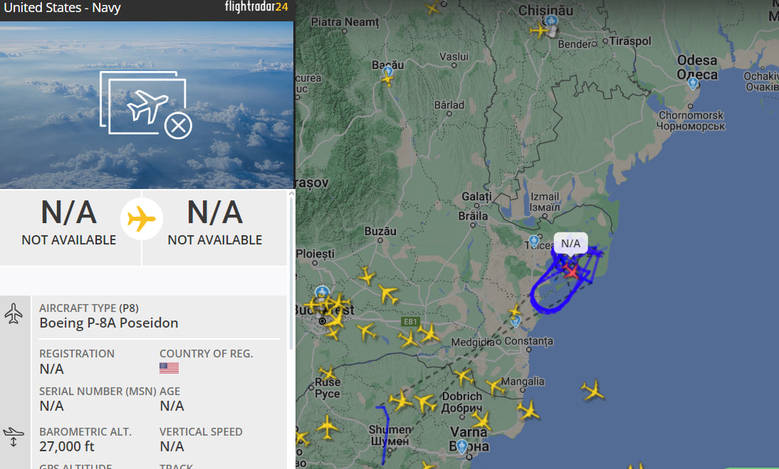 Зліт американської авіації — розвідувальні літаки НАТО помічені біля Одещини - фото 2