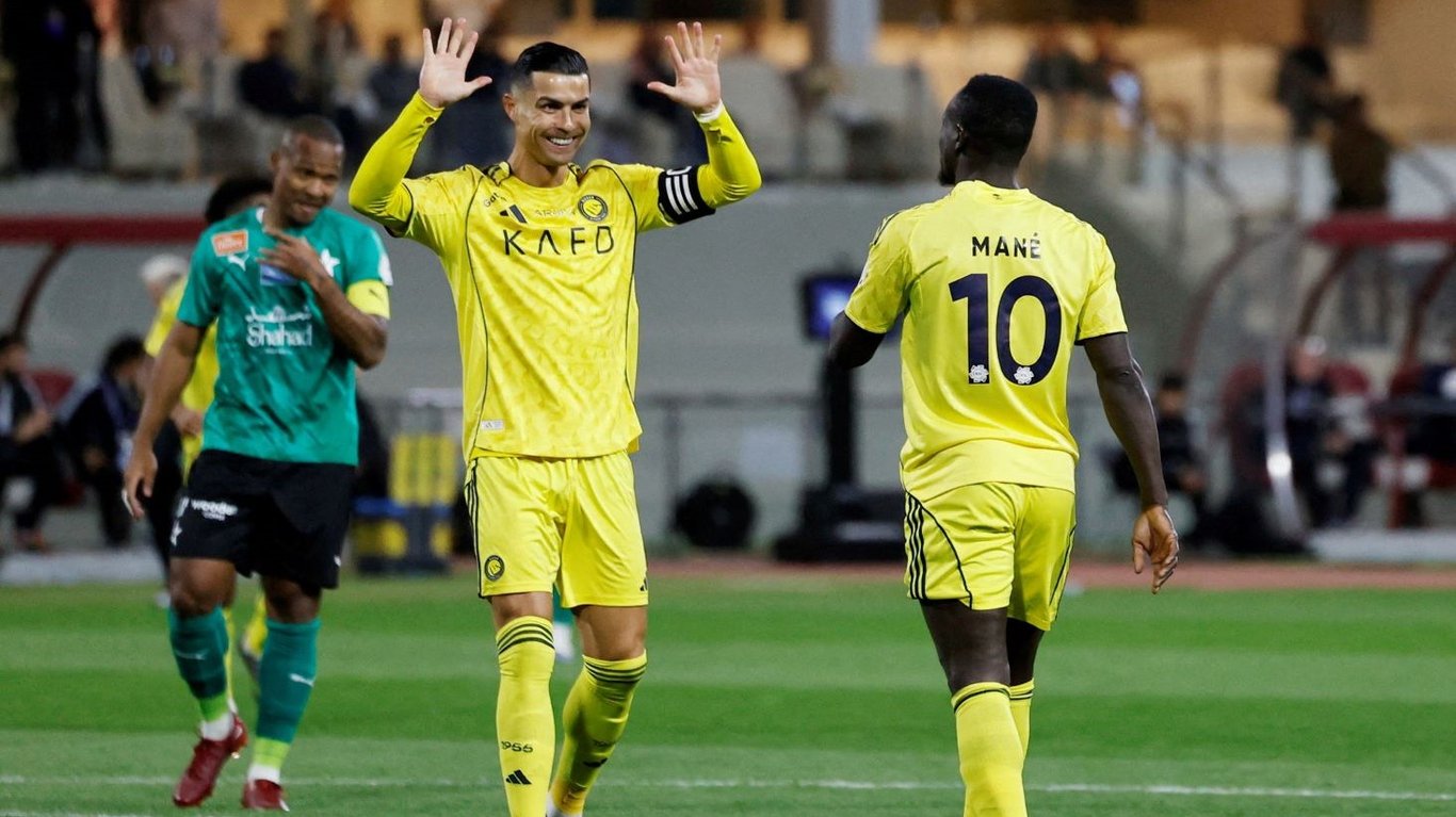 Криштиану Роналду в матче за Аль-Наср