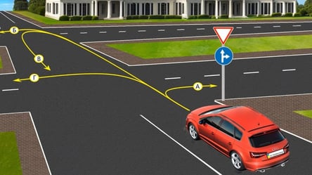 Тест з ПДР — куди може їхати водій червоного авто - 285x160