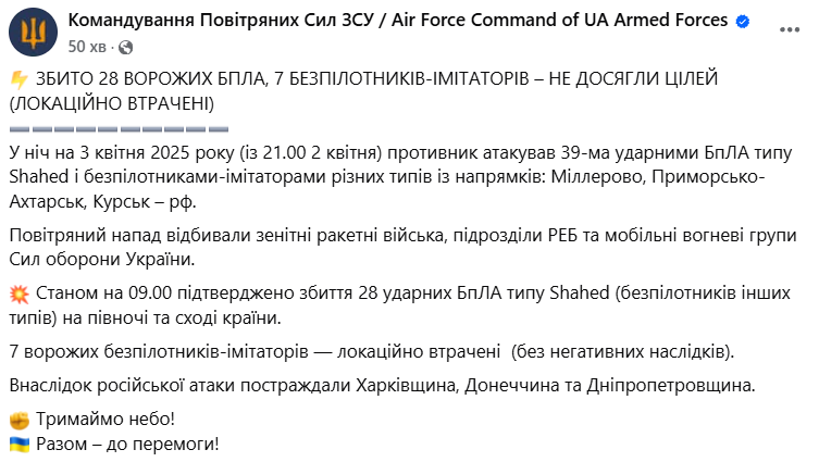 Робота сил ППО