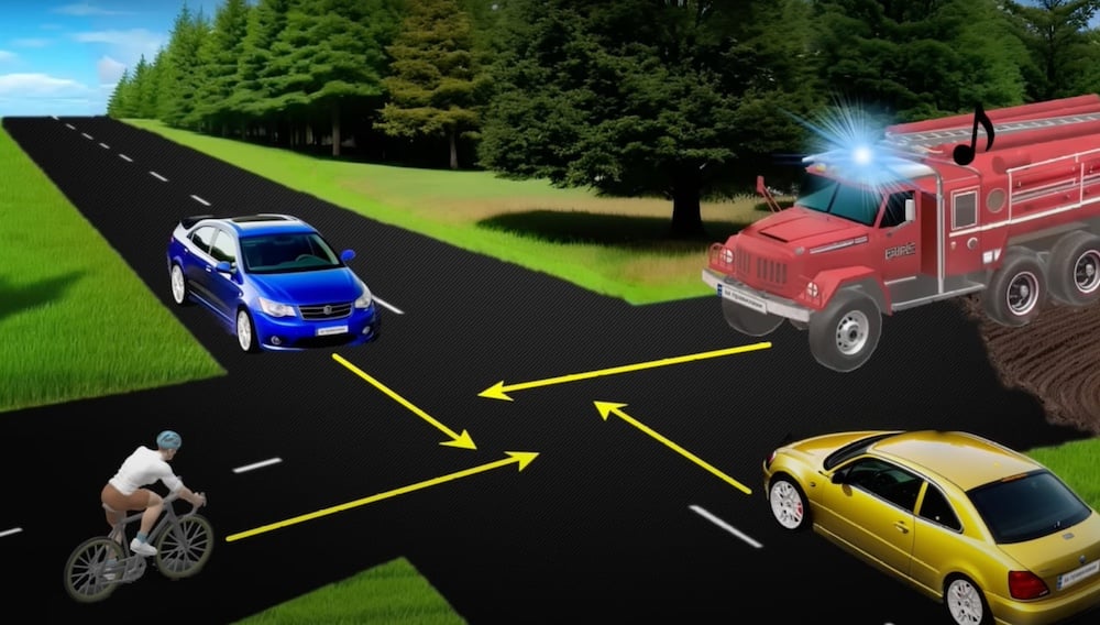 Тест з ПДР: хто проїде перехрестя останнім?