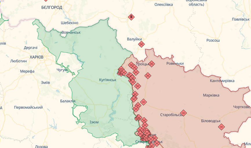 Карта боевых действий на 28 октября