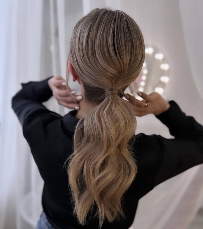 You can also curl your hair for a tail