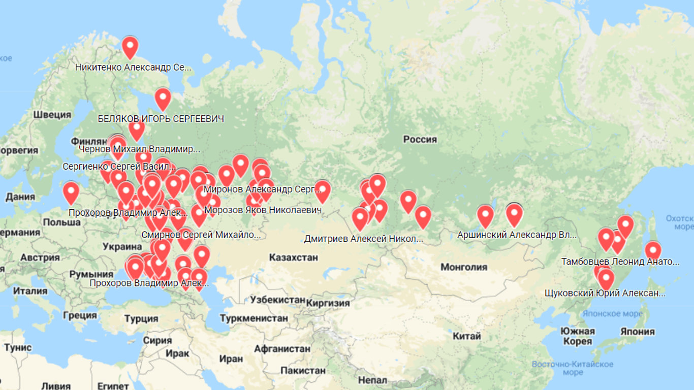 IT-армія створила карту з даними про відправки майна українців окупантами-мародерами
