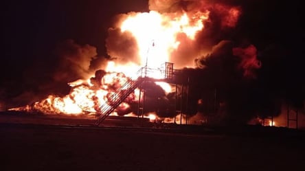 На Житомирщине из-за авиаударов агрессора вспыхнули нефтебазы. Видео - 285x160