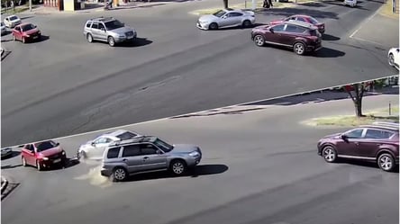 Немного не вписался в поворот: в Одессе Lexus RC влетел в Subaru Forester. Видео - 285x160