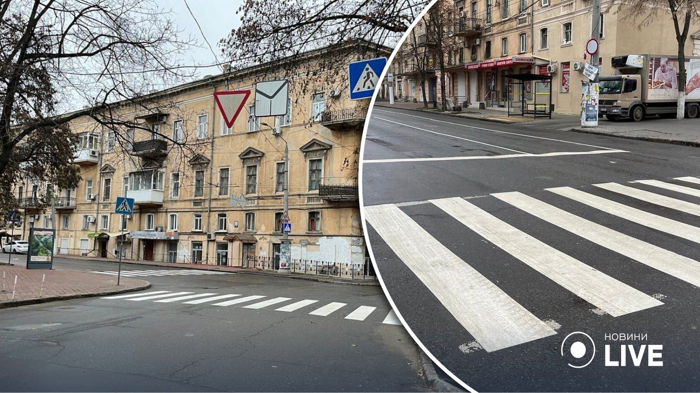 Обновлена дорожная разметка на улицах Одессы