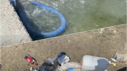 Пластиковые трубы плавают прямо в море: в Одессе популярная блогер раскритиковала городские пляжи. Видео - 285x160