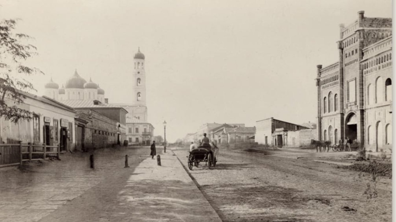Преображенская улица, Одесса — историческое фото 1870-х годов