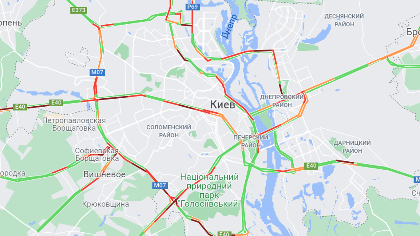 Пробки в Києві вранці 29 вересня