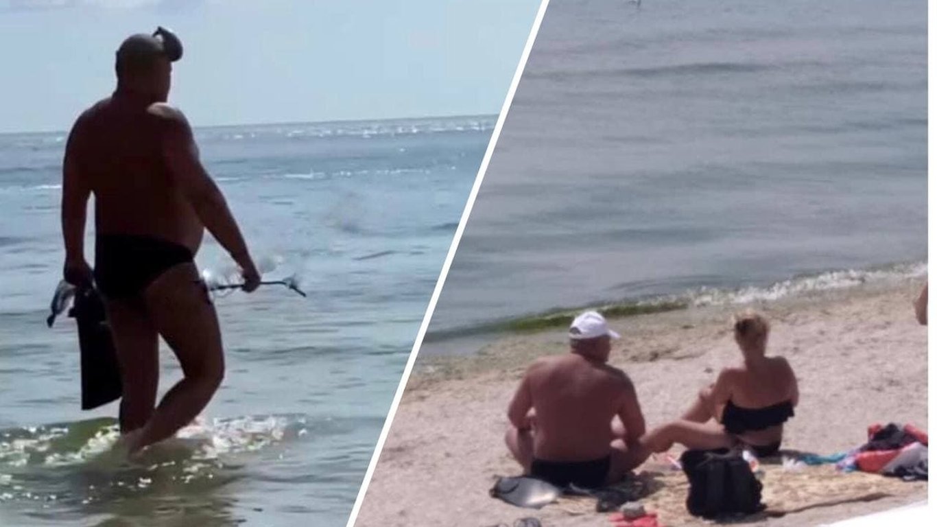 В Одессе семейная пара расчленяла скатов на пляже