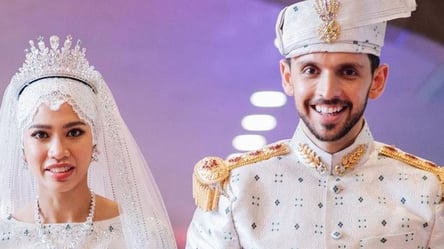 У сукні, розшитій діамантами: 36-річна принцеса Брунею вийшла заміж. Перші весільні фото - 285x160