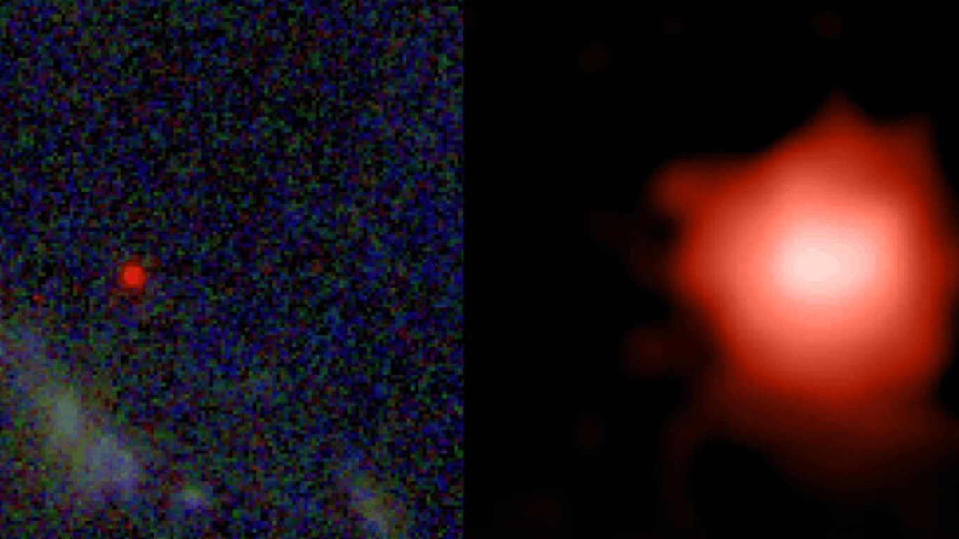 Телескоп "Джеймс Уэбб" открыл уникальную галактику: она выглядит как красное пятно