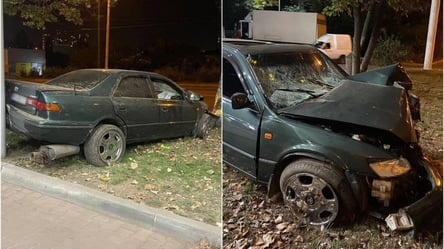 В Одесі Toyota Camry влетіла у дерево на заправці WOG: водій у лікарні. Фото - 285x160