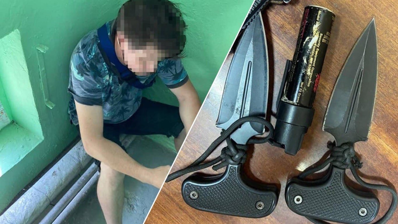 В Одессе задержали мужчину, который имел при себе три ножа и перцовый баллончик