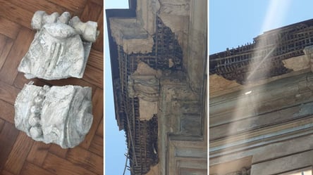 На головы падают камни: в Одессе жители исторического дома просят спасти его - 285x160