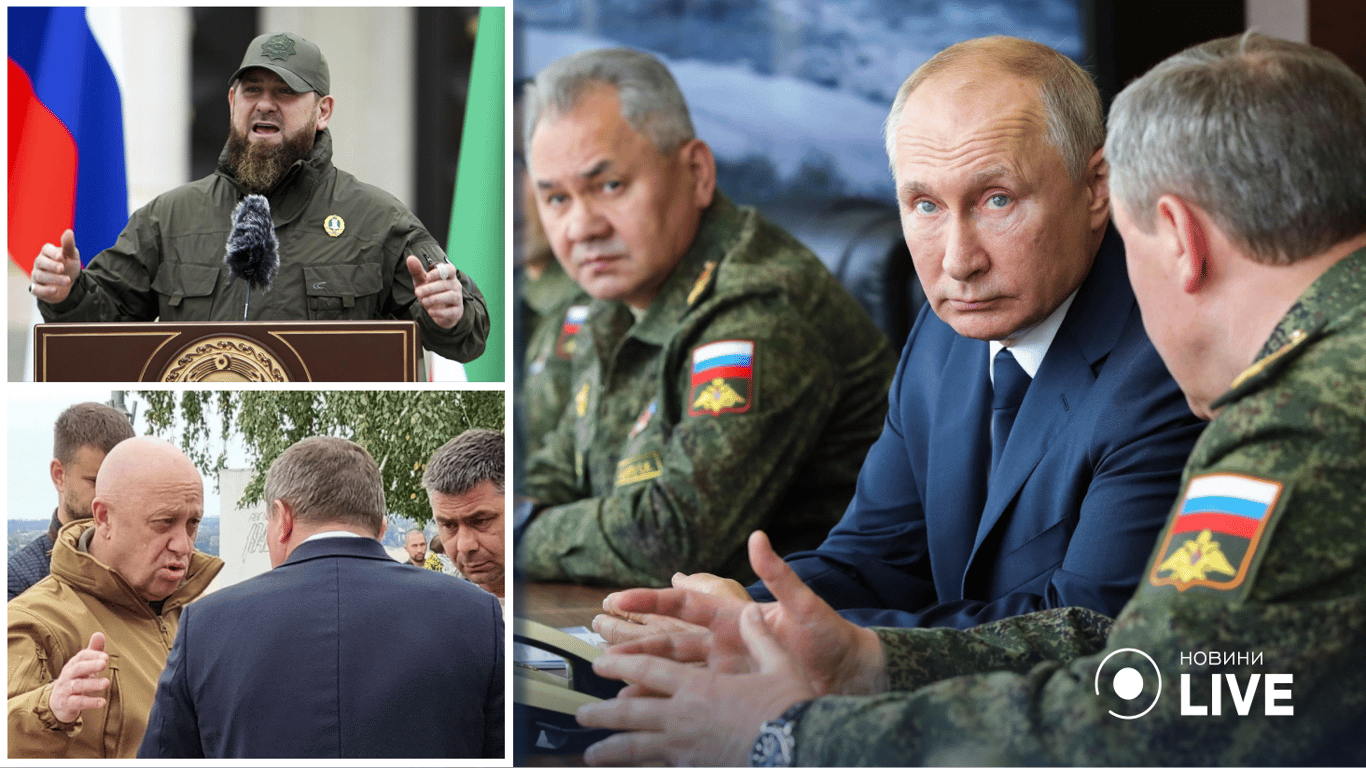 В России началась борьба между военным командованием, Кадыровым и Пригожиным.