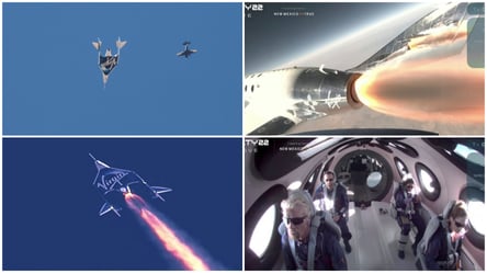 Полет Брэнсона в космос: корабль успешно вернулся на Землю. Видео - 285x160