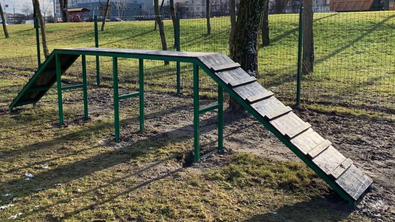 Парки в Києві - на Троєщині у парку відкрили зону для вигулу собак - фото