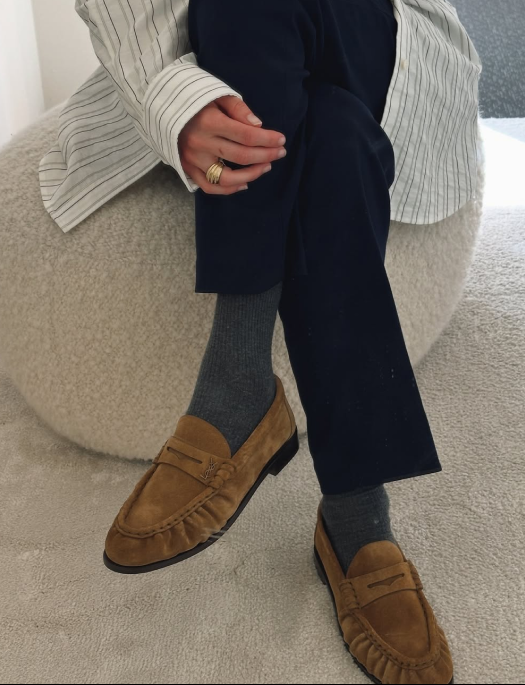 What to wear brown loafers with
