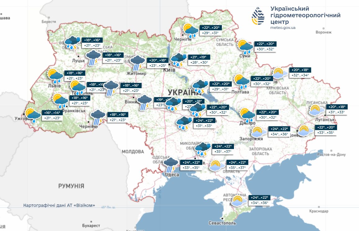 Июль завершается бурями — Укрметеоцентр предупредил о непогоде - фото 2