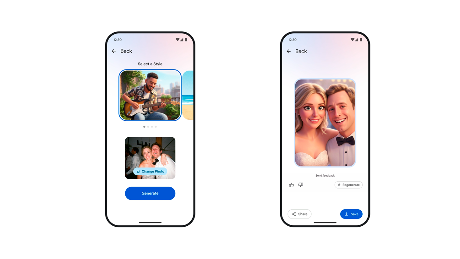 The result of the Google Remix function